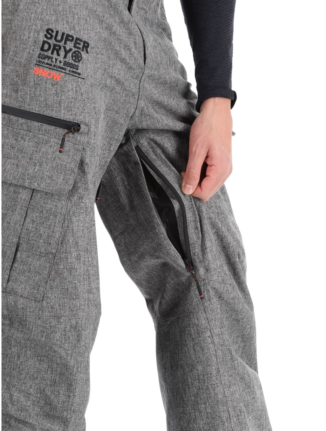 Superdry, Ski Peak Rescue Skihose Herren Dark Grey Marl grau 