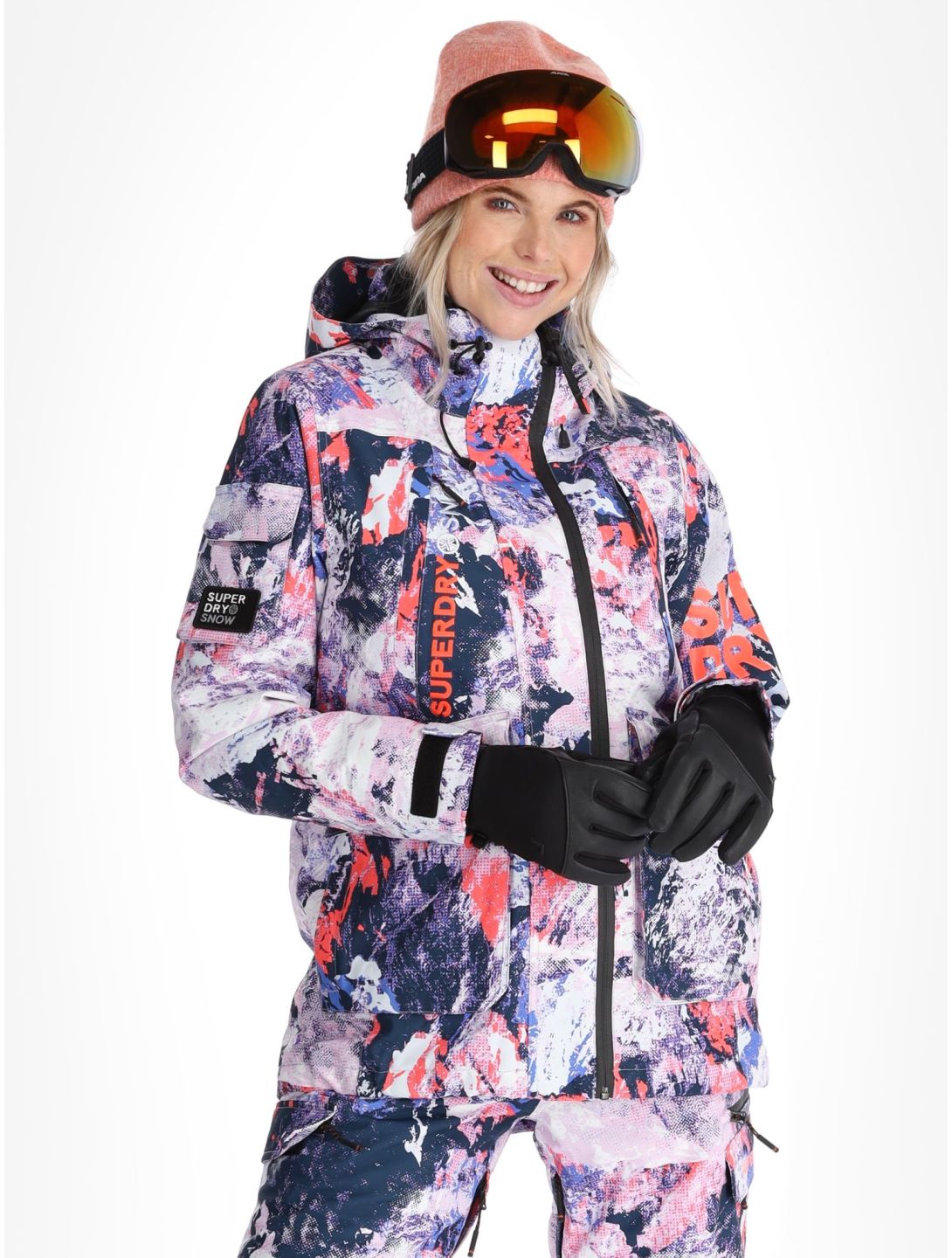 Superdry, Ski Ultimate Rescue Skijacke Damen Mountain Mesh Purple mehrfarbig, violett 