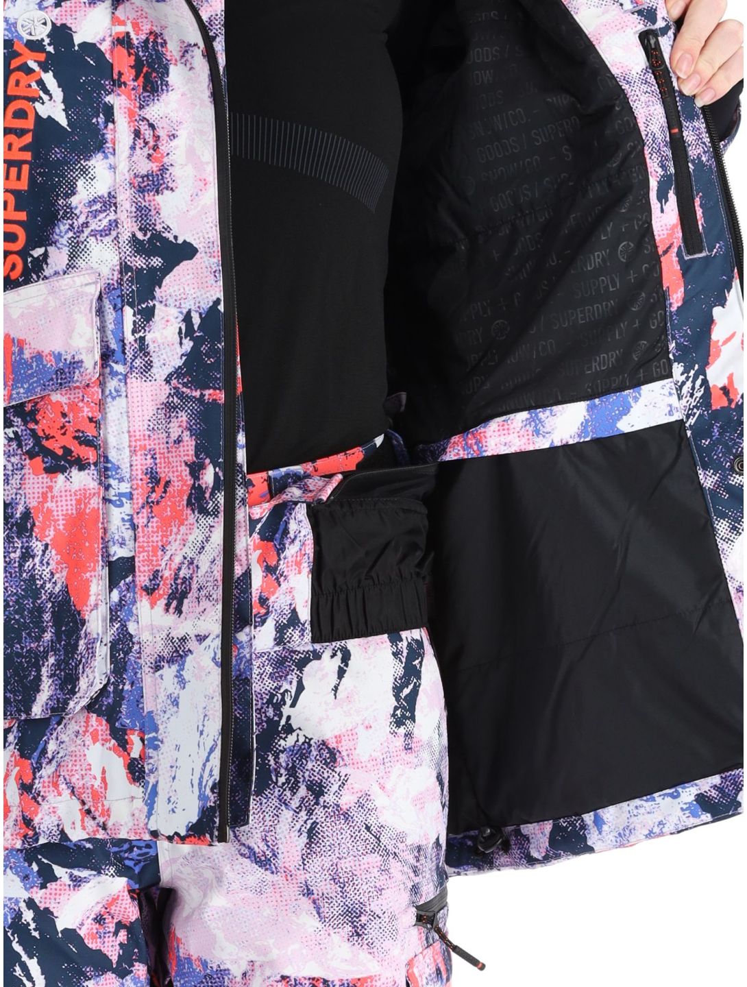 Superdry, Ski Ultimate Rescue Skijacke Damen Mountain Mesh Purple mehrfarbig, violett 