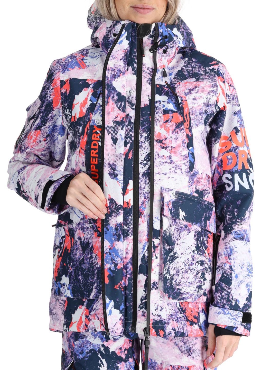 Superdry, Ski Ultimate Rescue Skijacke Damen Mountain Mesh Purple mehrfarbig, violett 