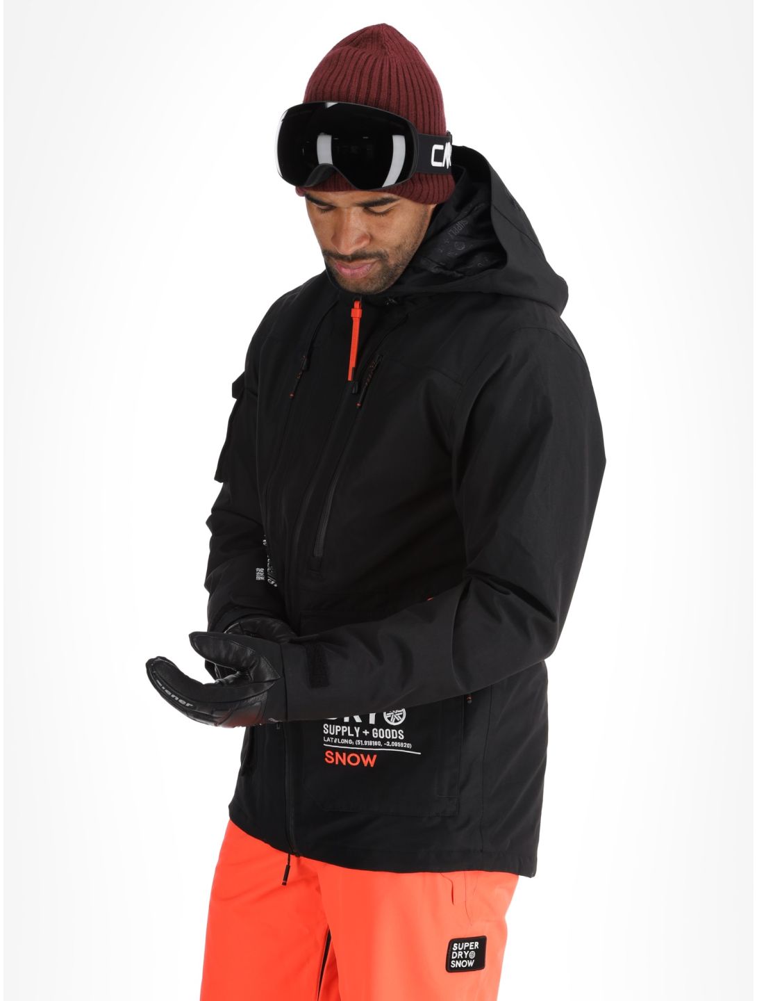 Superdry, Ski Ultimate Rescue Skijacke Herren Black schwarz 