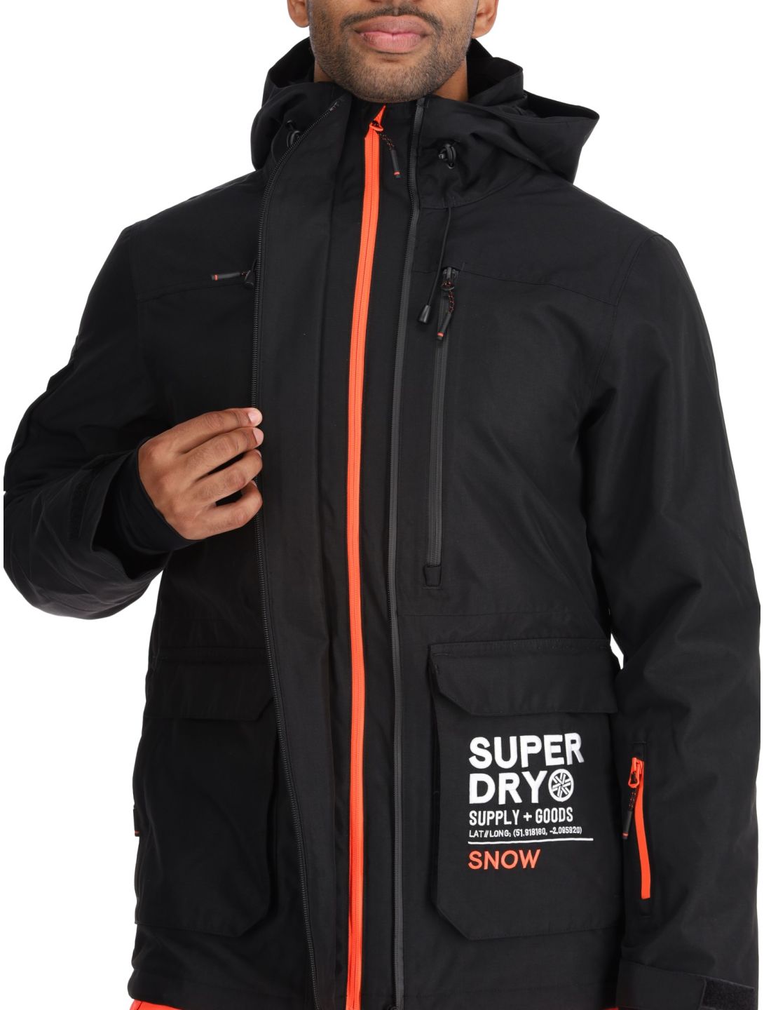 Superdry, Ski Ultimate Rescue Skijacke Herren Black schwarz 