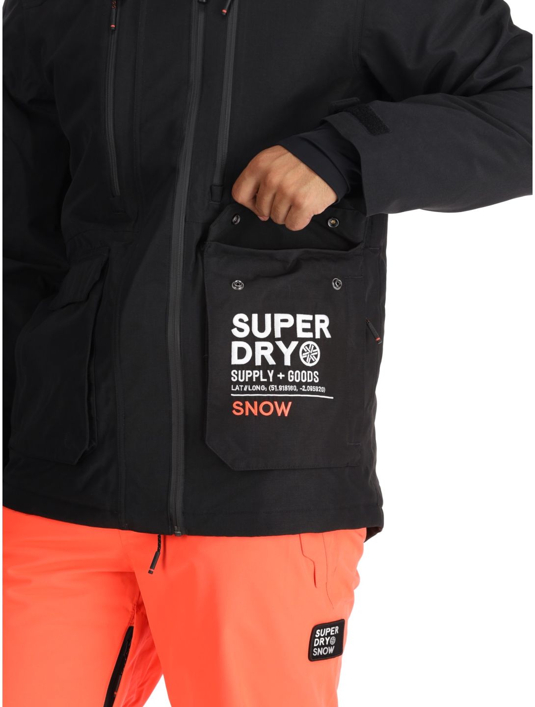 Superdry, Ski Ultimate Rescue Skijacke Herren Black schwarz 