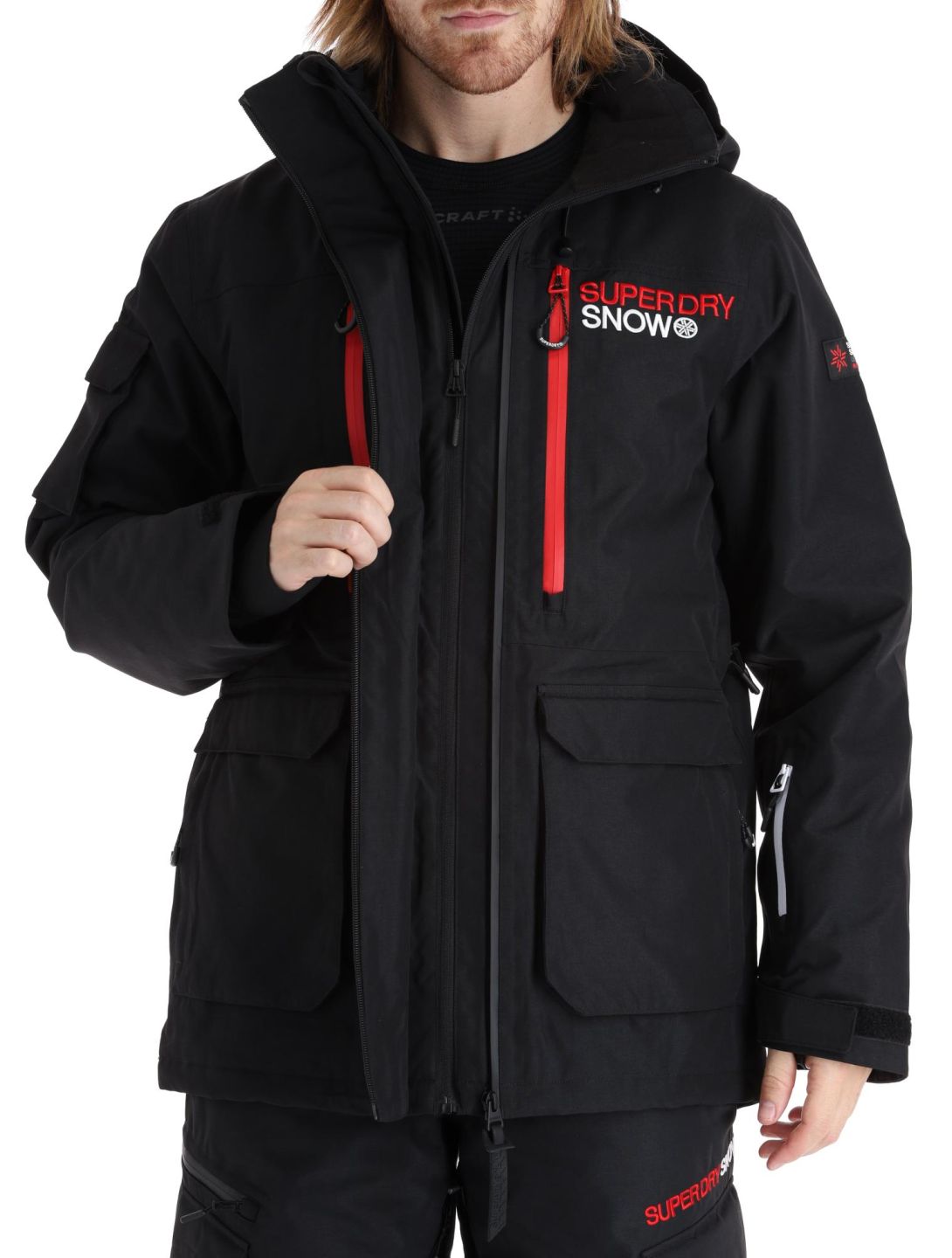 Superdry, Ski Ultimate Rescue Skijacke Herren Black schwarz 