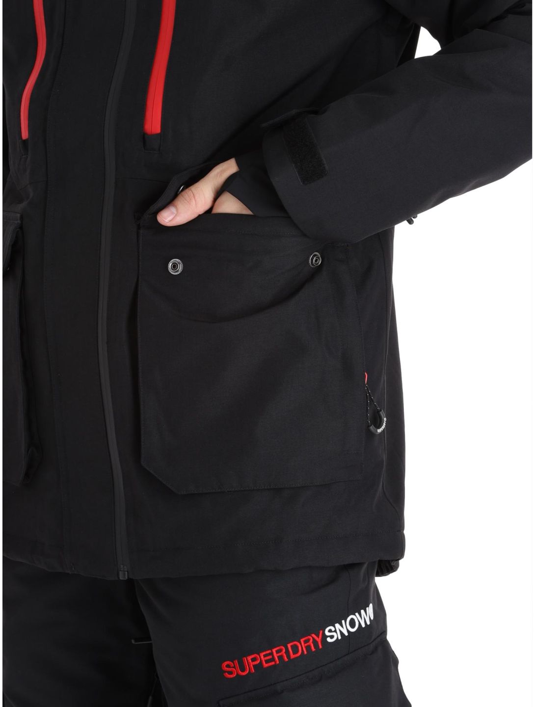 Superdry, Ski Ultimate Rescue Skijacke Herren Black schwarz 