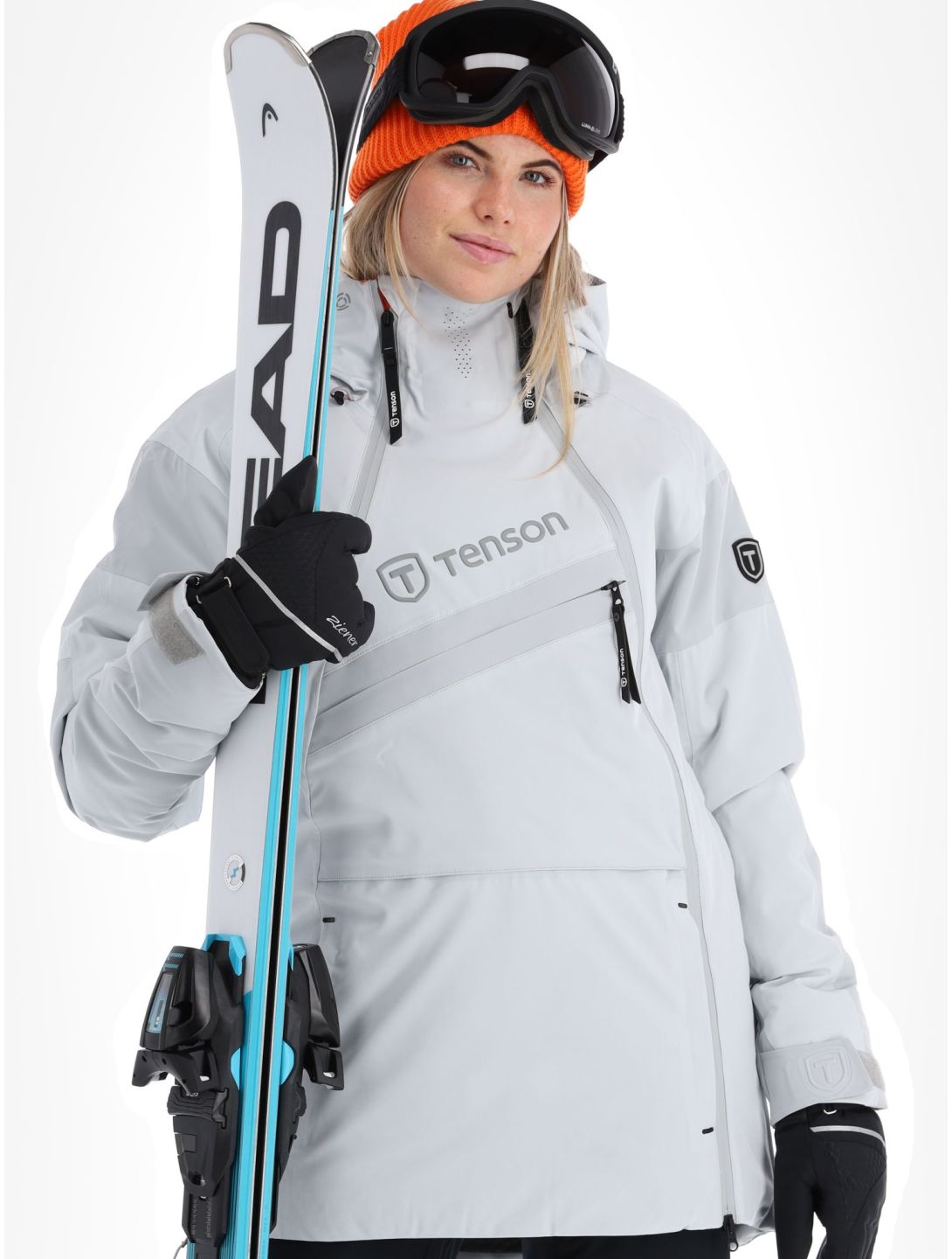 Tenson, Aerismo JackoRak Skijacke Damen Light Grey grau 