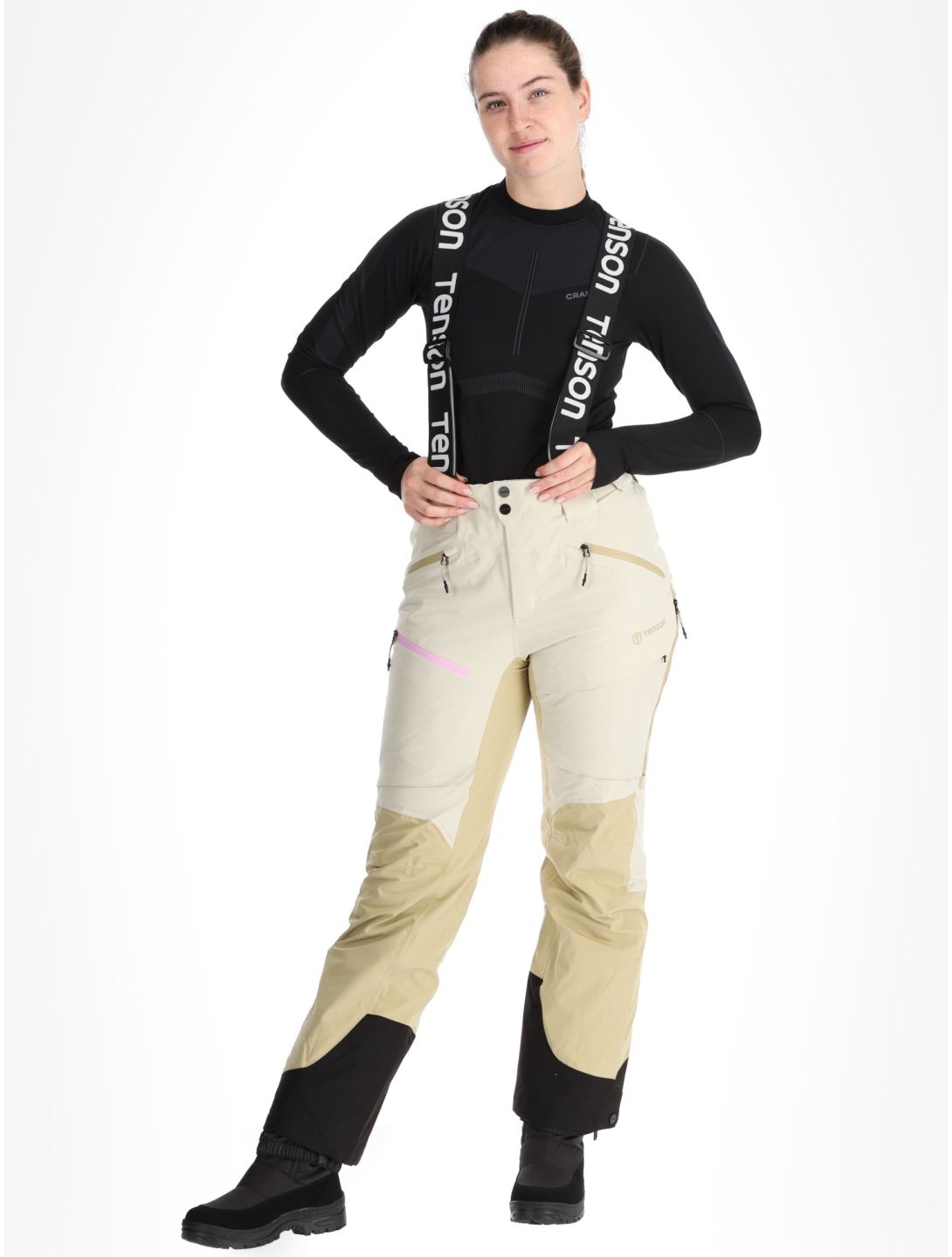 Tenson, Aerismo Ski Skihose Damen Light Beige beige 