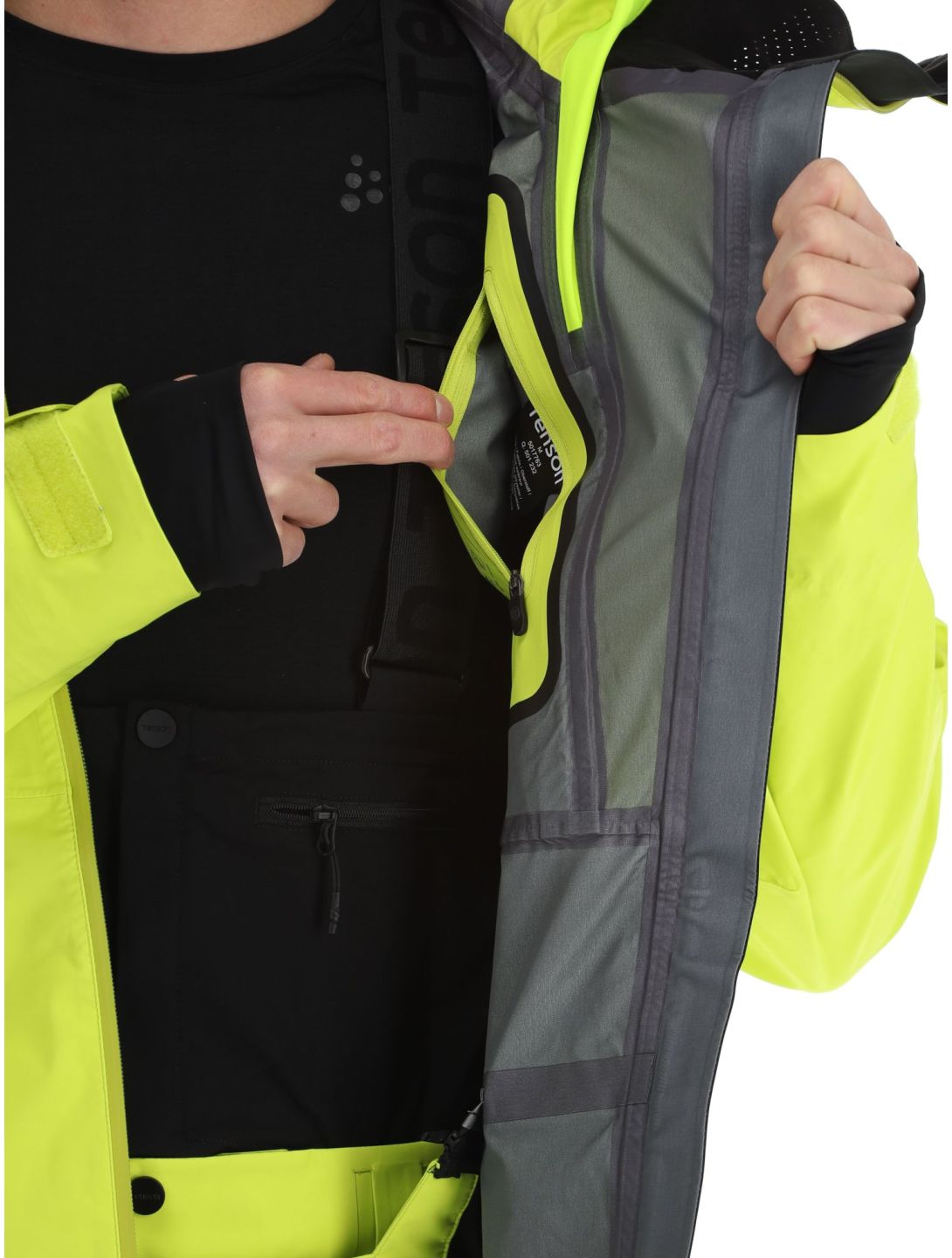 Tenson, Shibui Hardshell Skijacke Herren Acid Lemon gelb 