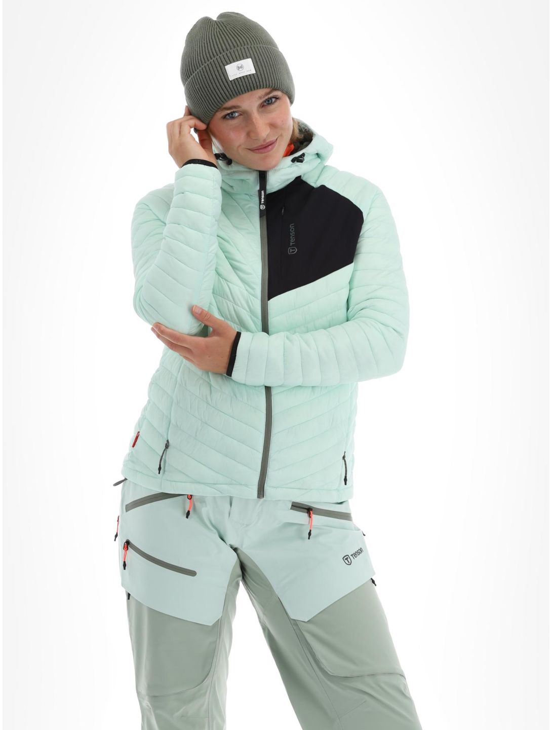 Tenson, Touring Puffer Daunenjacke Damen Light Green grün 