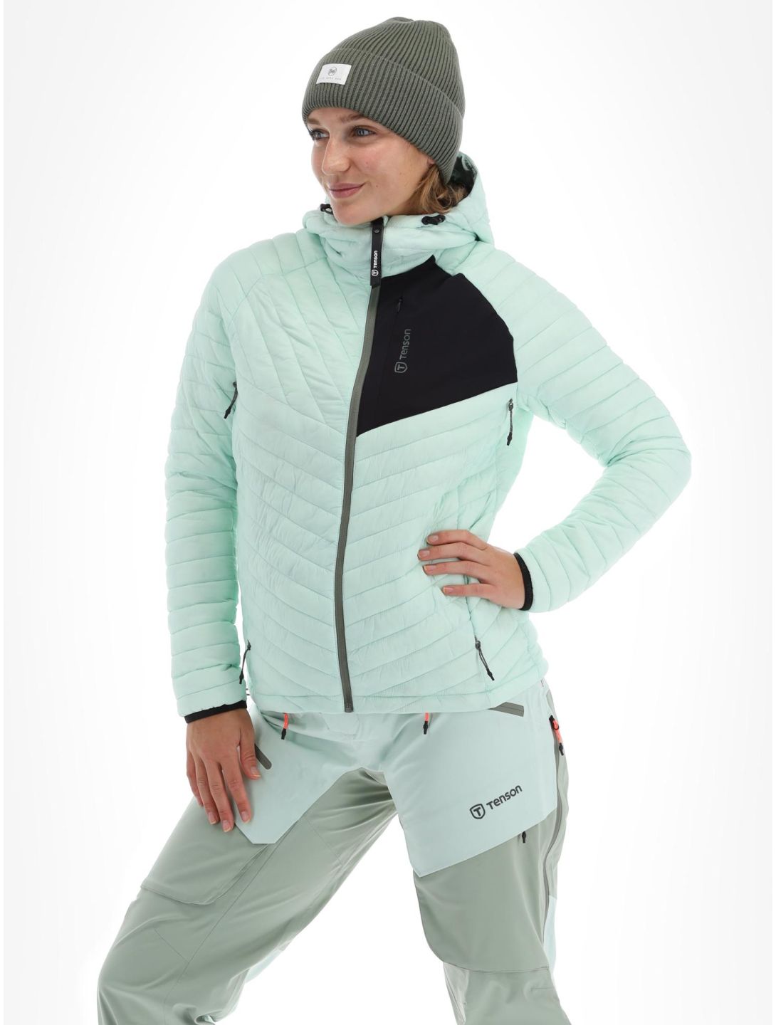 Tenson, Touring Puffer Daunenjacke Damen Light Green grün 