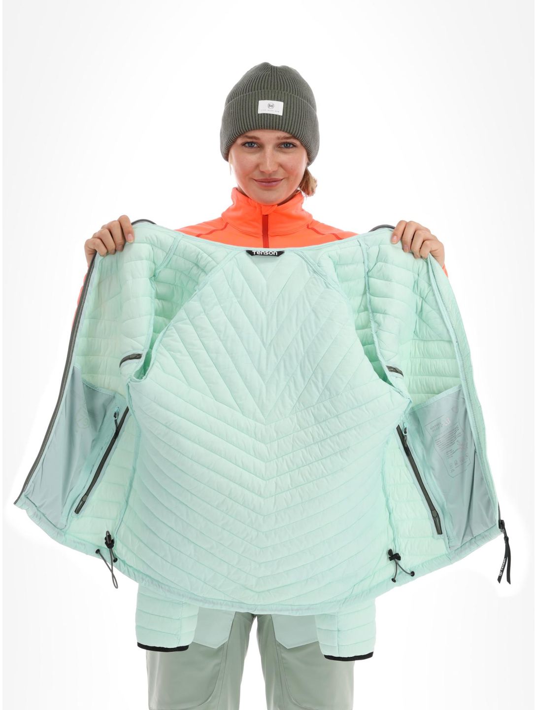 Tenson, Touring Puffer Daunenjacke Damen Light Green grün 