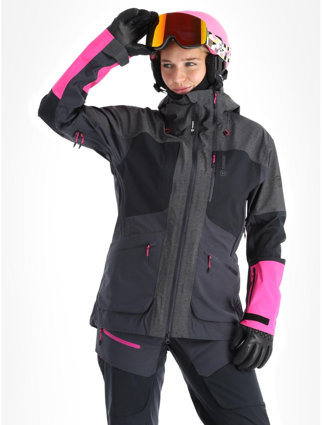 Tenson, Touring Shell Skijacke Damen Anthracite grau 