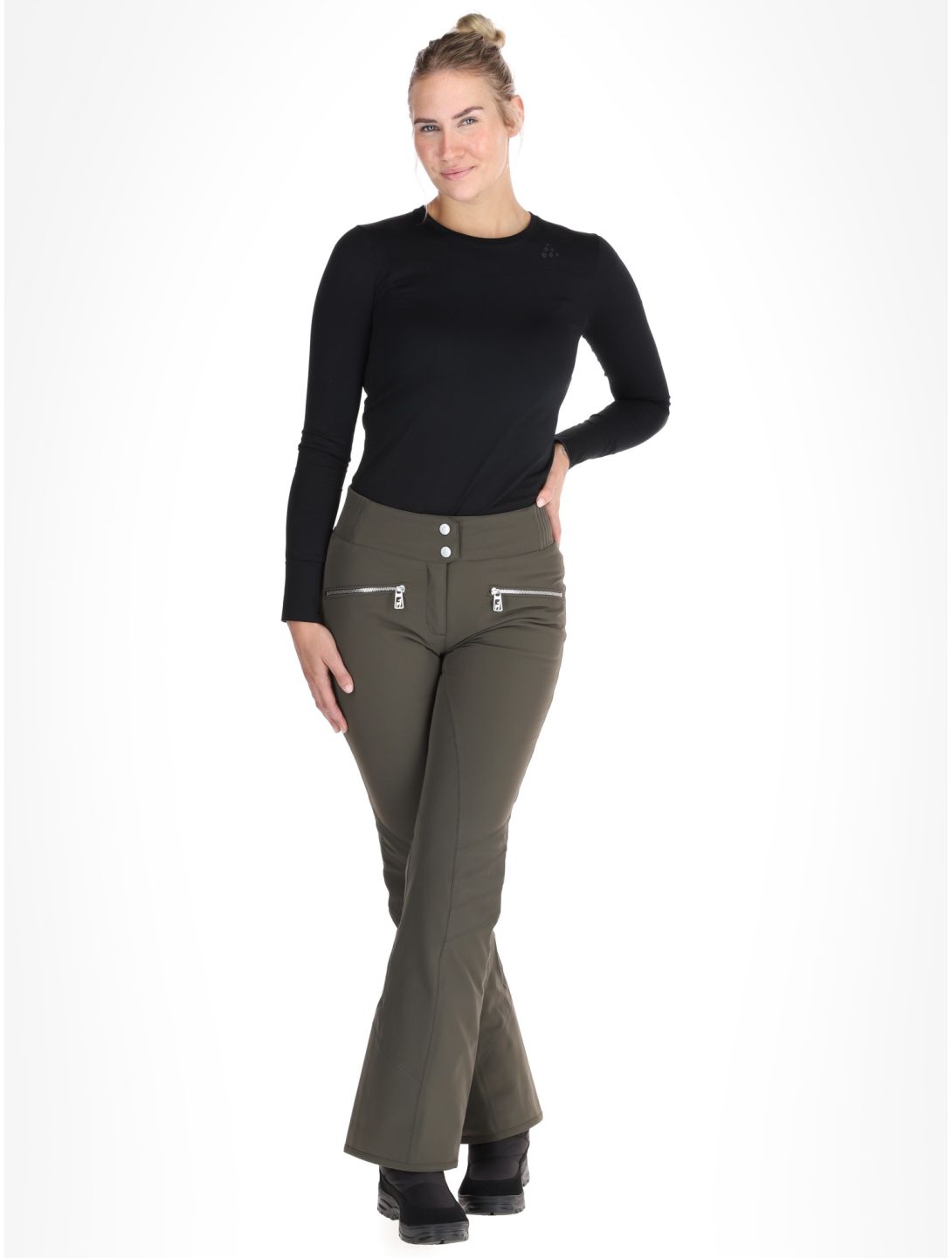 Toni Sailer, Alla Skihose Damen Night Olive grün 