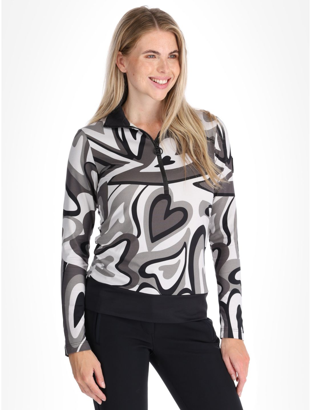 Toni Sailer, Wieka Print Pullover Damen Iron Gate grau 