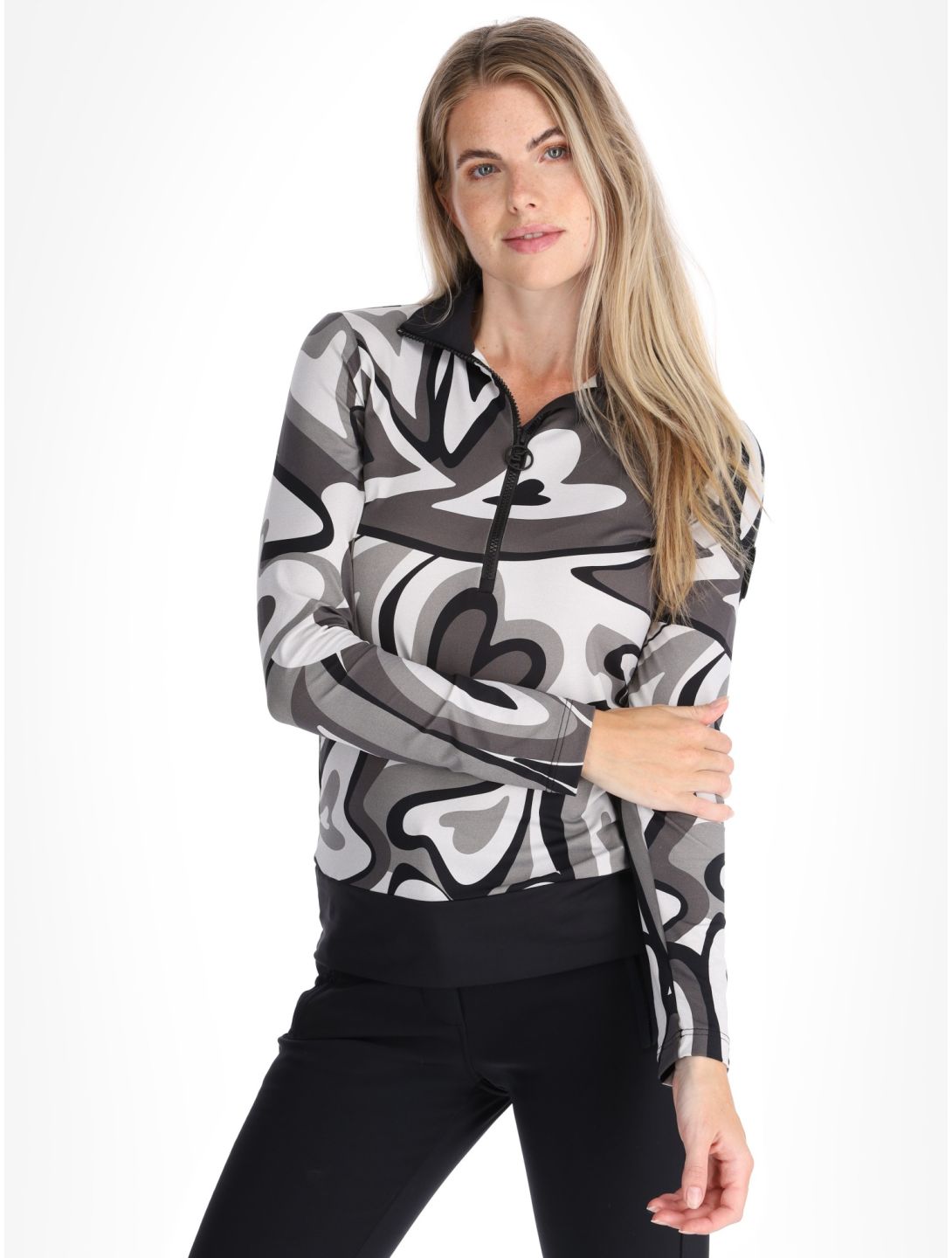 Toni Sailer, Wieka Print Pullover Damen Iron Gate grau 