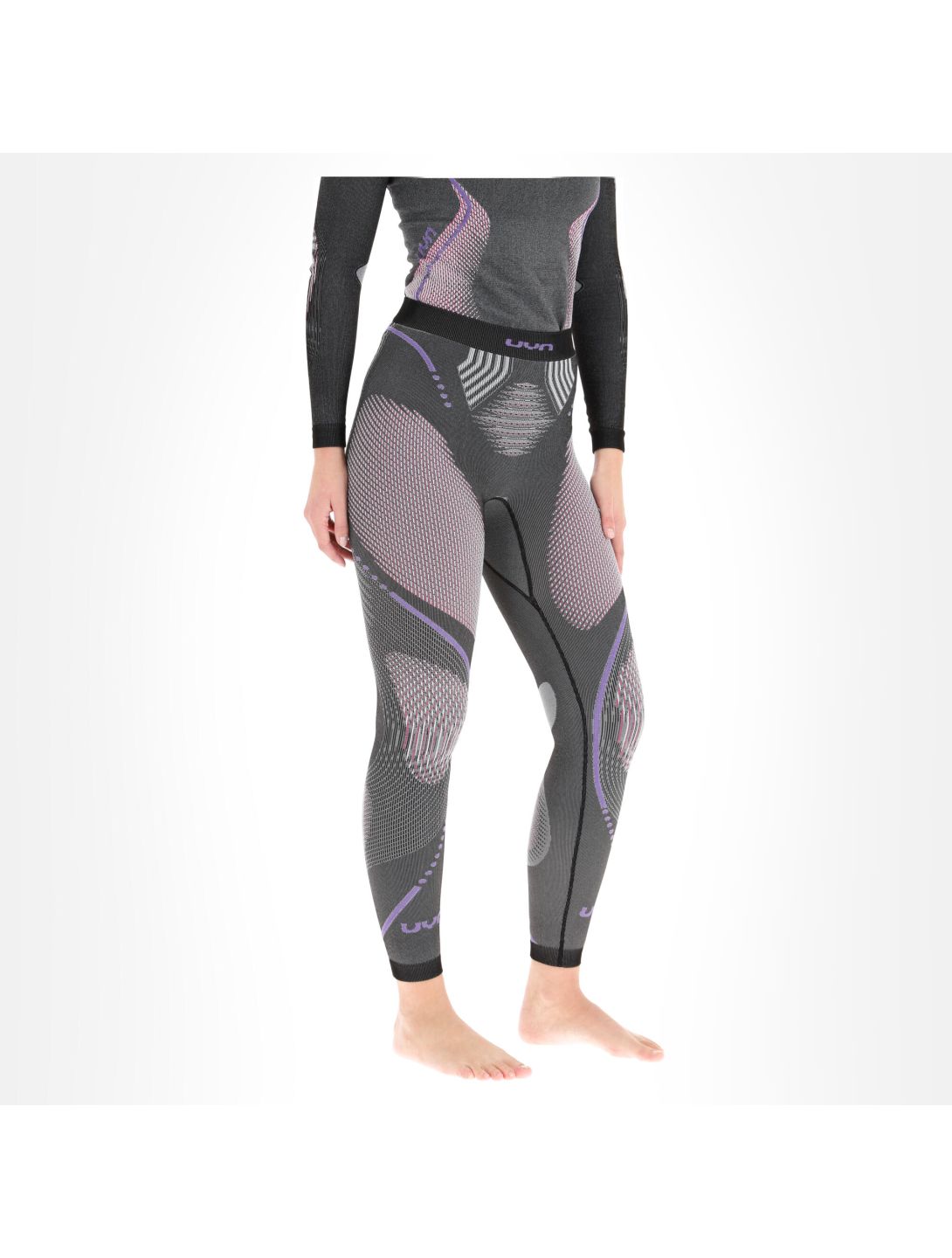 Unleash your Nature, Evolutyon UW Pants Long Melange Thermohose Damen anthracite grau, rosa 