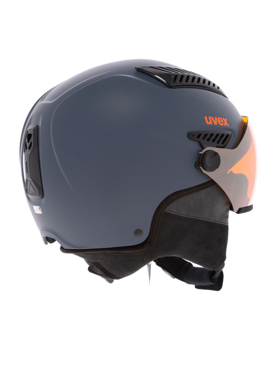 Uvex, Hlmt 600 Visor Skihelm mit Visier Unisex dark slate grau 