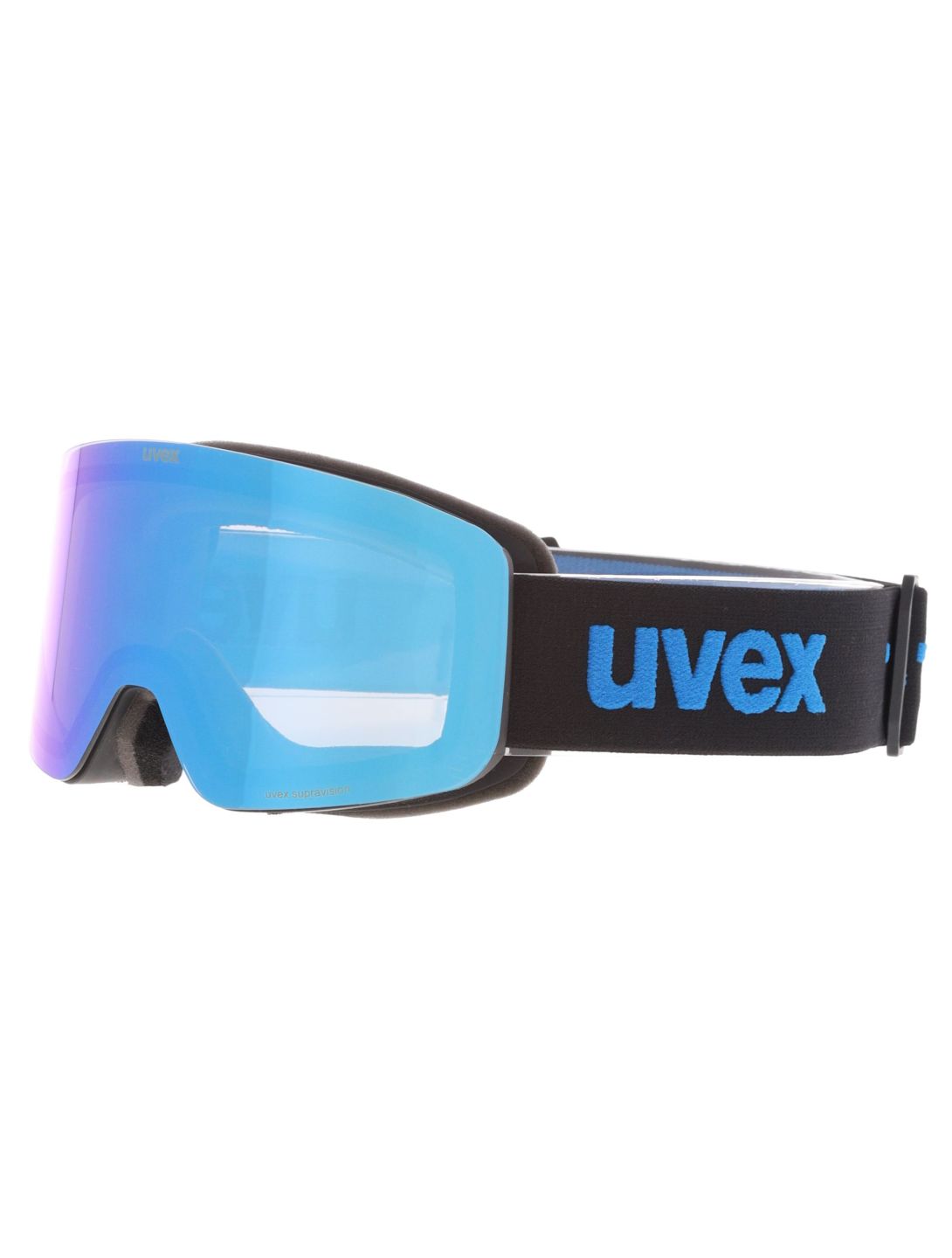 Uvex, Pwdr FM Skibrille Kinder Black Matt / Mirror Blue blau, schwarz 