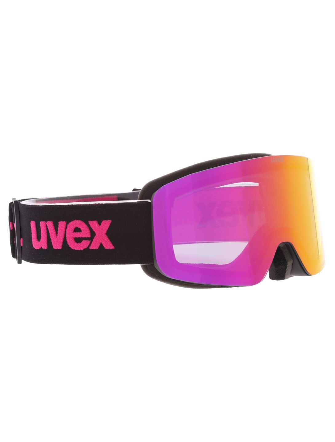 Uvex, Pwdr FM Skibrille Kinder Black Matt / Mirror Pink rosa, schwarz 