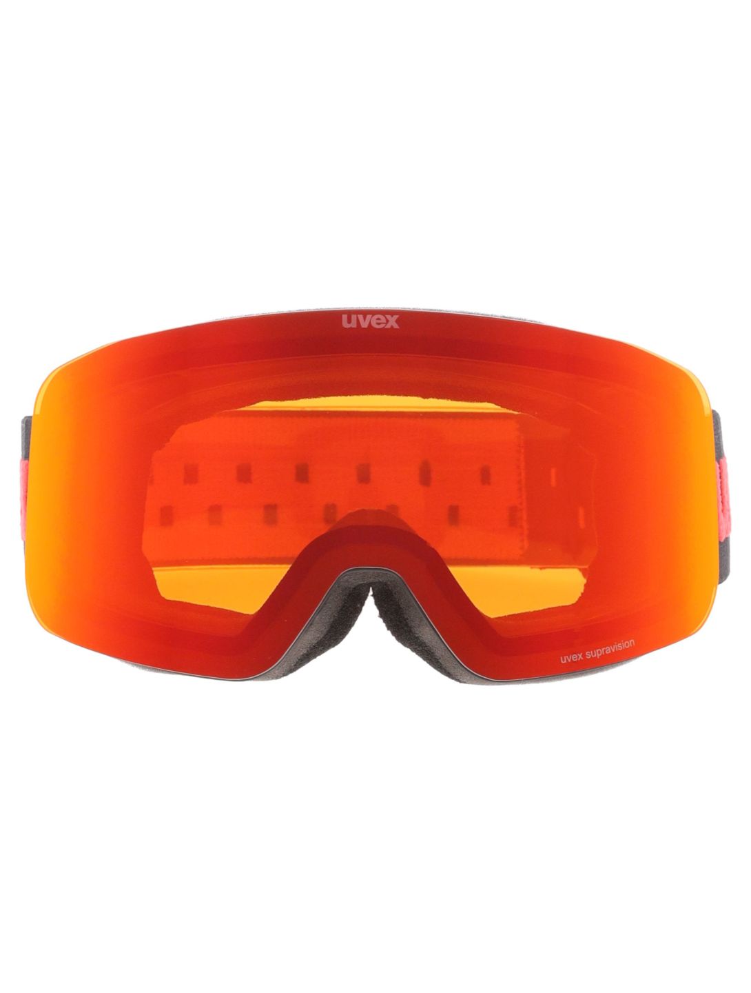 Uvex, Pwdr FM Skibrille Kinder Black Matt / Mirror Red rot, schwarz 