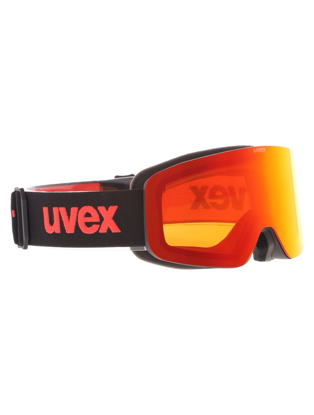 Uvex, Pwdr FM Skibrille Kinder Black Matt / Mirror Red rot, schwarz 