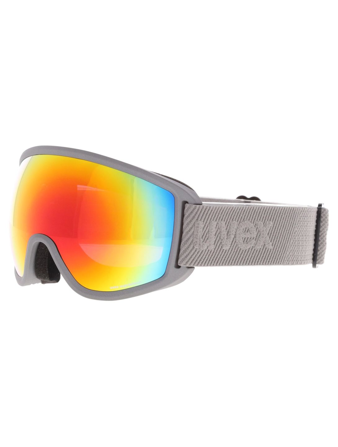 Uvex, Topic Fm Skibrille Unisex Rhino Matt / Rainbow Rose grau, mehrfarbig 