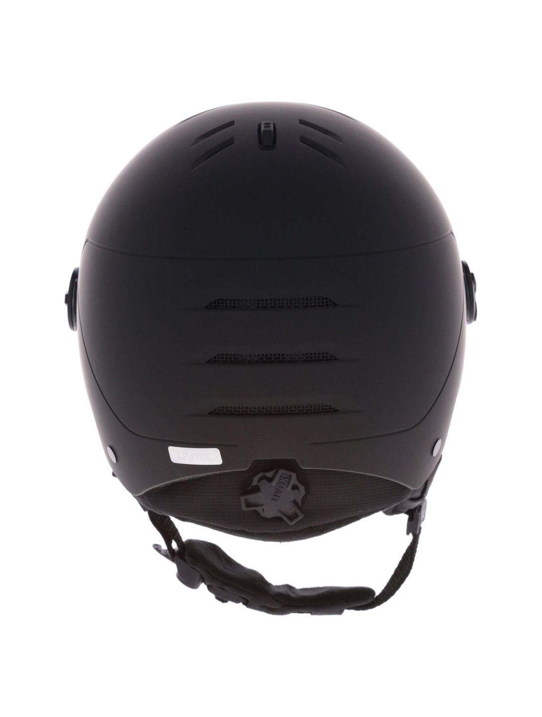 Uvex, Wanted Visor Skihelm mit Visier Unisex Black Matt/ Mirror Red schwarz 