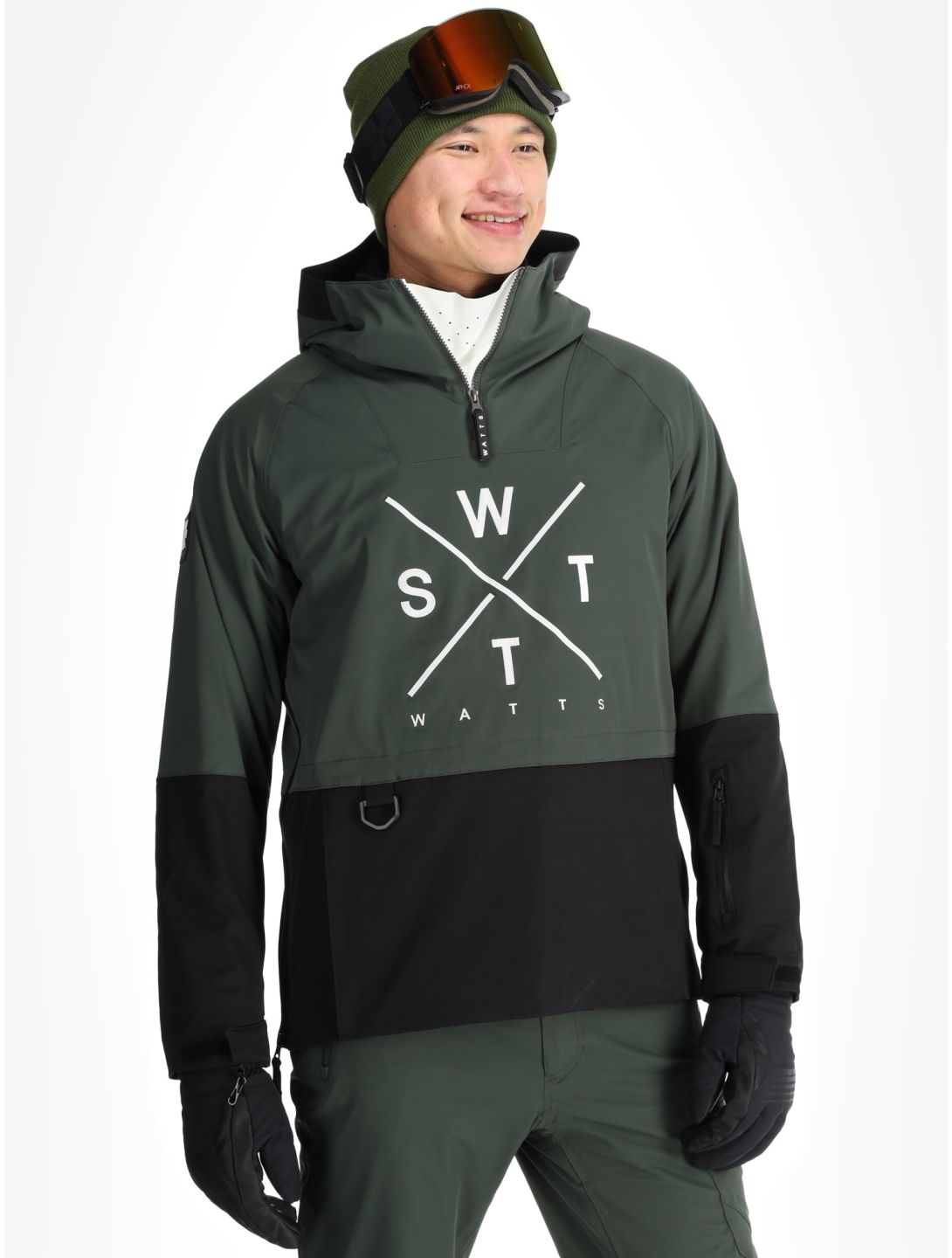 Watts, XMETOD Winter Anorak Herren Green / Black grün, schwarz 