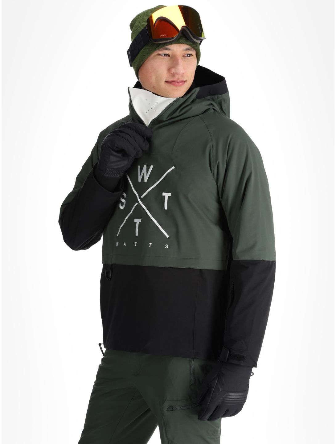 Watts, XMETOD Winter Anorak Herren Green / Black grün, schwarz 