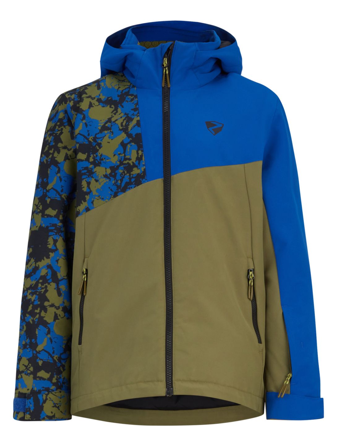 Ziener, Anzo Junior Skijacke Kinder Deep Olive blau, grün 