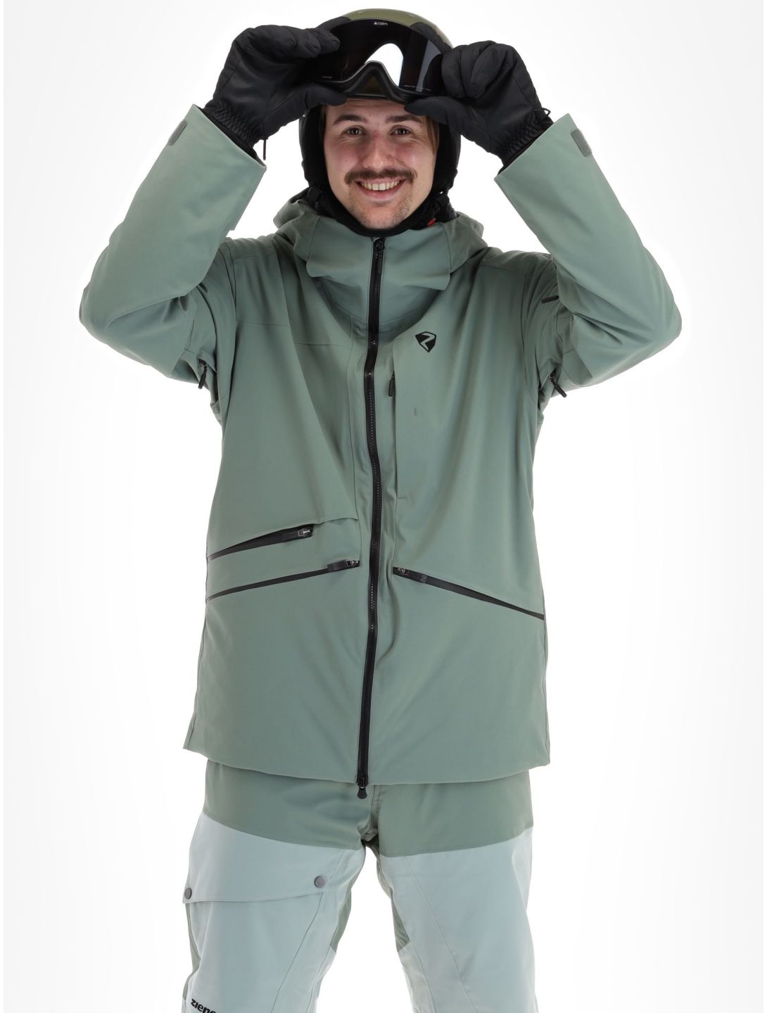 Ziener, Tahan Hardshell Skijacke Herren Green Mud grün 