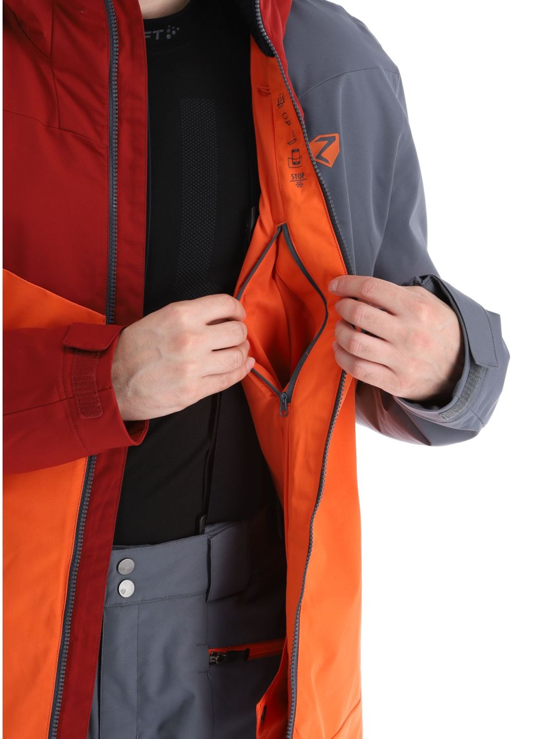 Ziener, Timpa Skijacke Herren Burnt Orange grau, orange, rot 