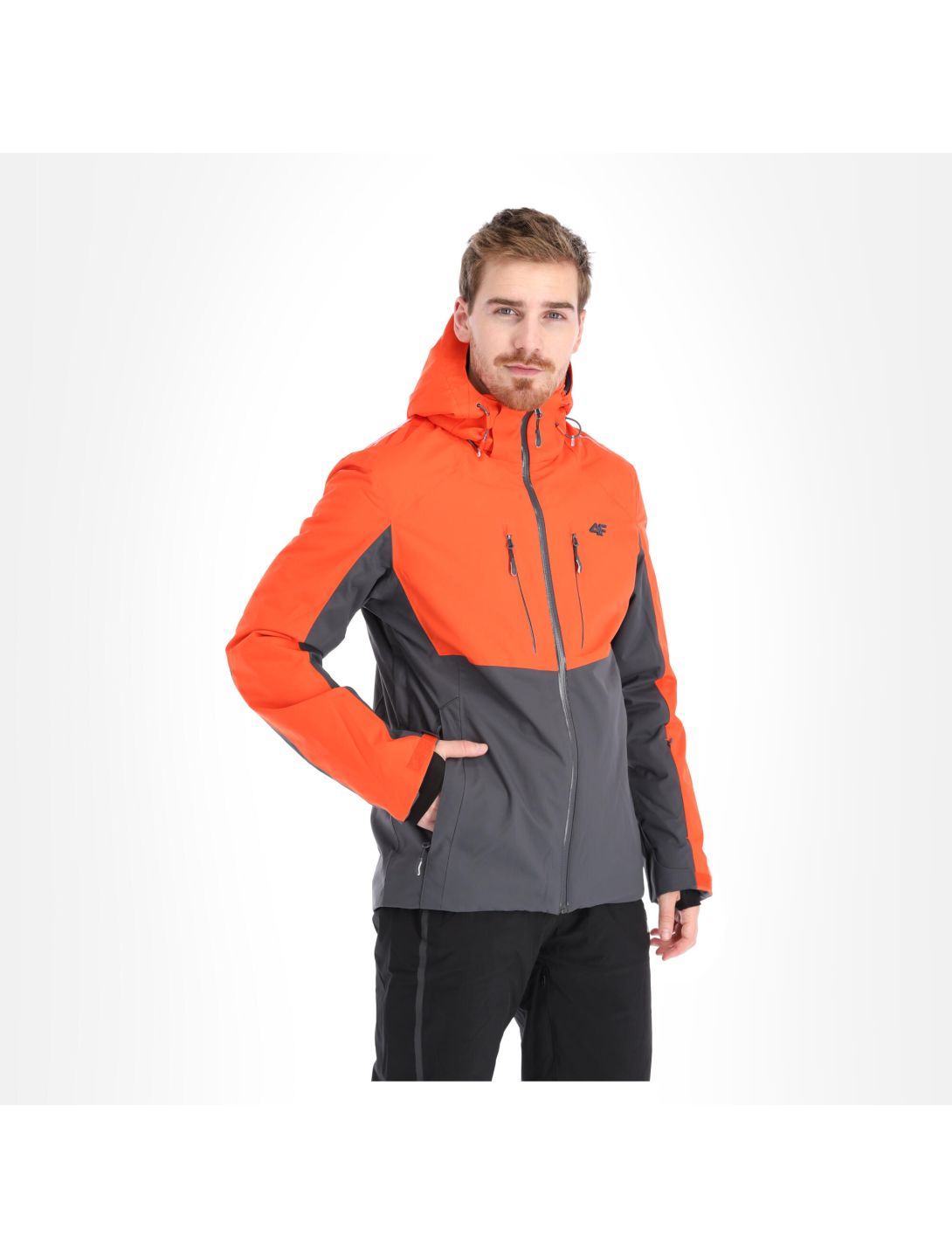 4F, H4Z20-KUMN010 Skijacke Herren anthracite grau/orange