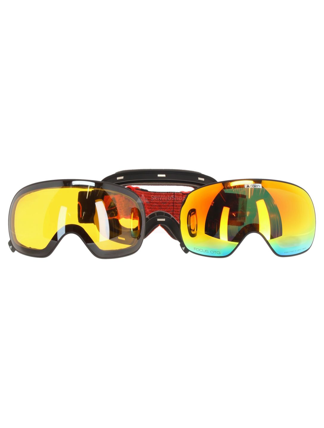 Cairn, Focus Otg Skibrille Unisex Mat Black Orange Mirror orange, schwarz 