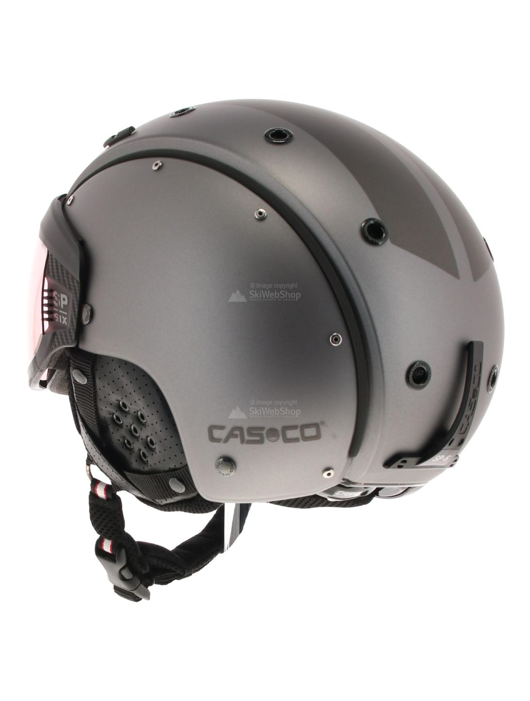 Casco, SP-6 Visor Vautron skihelm, Skihelm mit Visier, dark  grau