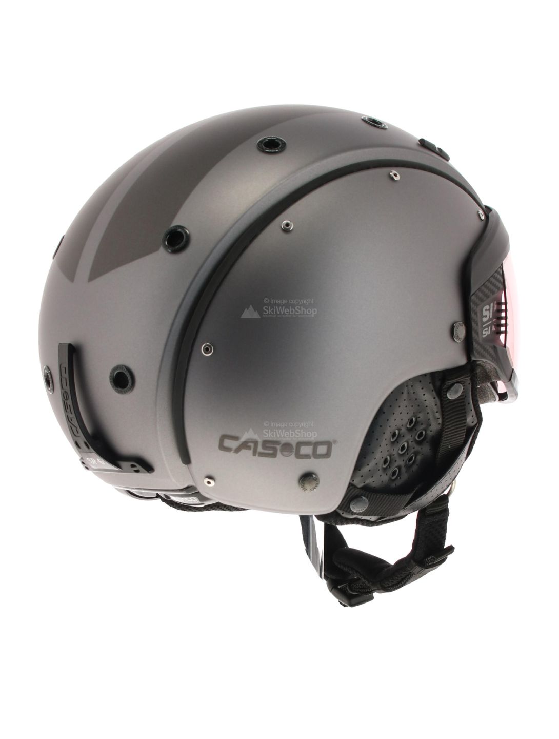 Casco, SP-6 Visor Vautron skihelm, Skihelm mit Visier, dark  grau