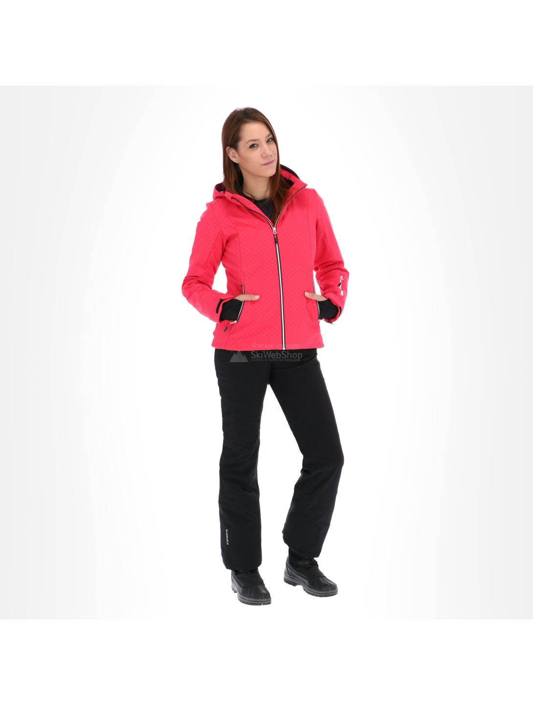 CMP, Softshell jacket zip hood, Softshell Skijacke, Damen, rhodamine rosa