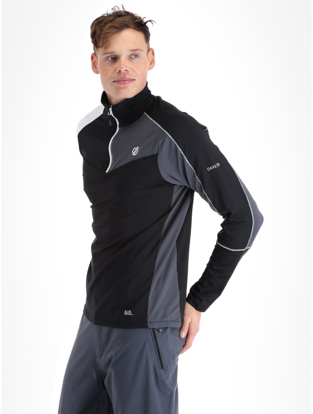 Dare2b, Dignify II Core Stretch Pullover Herren Black / Ebony grau, schwarz 