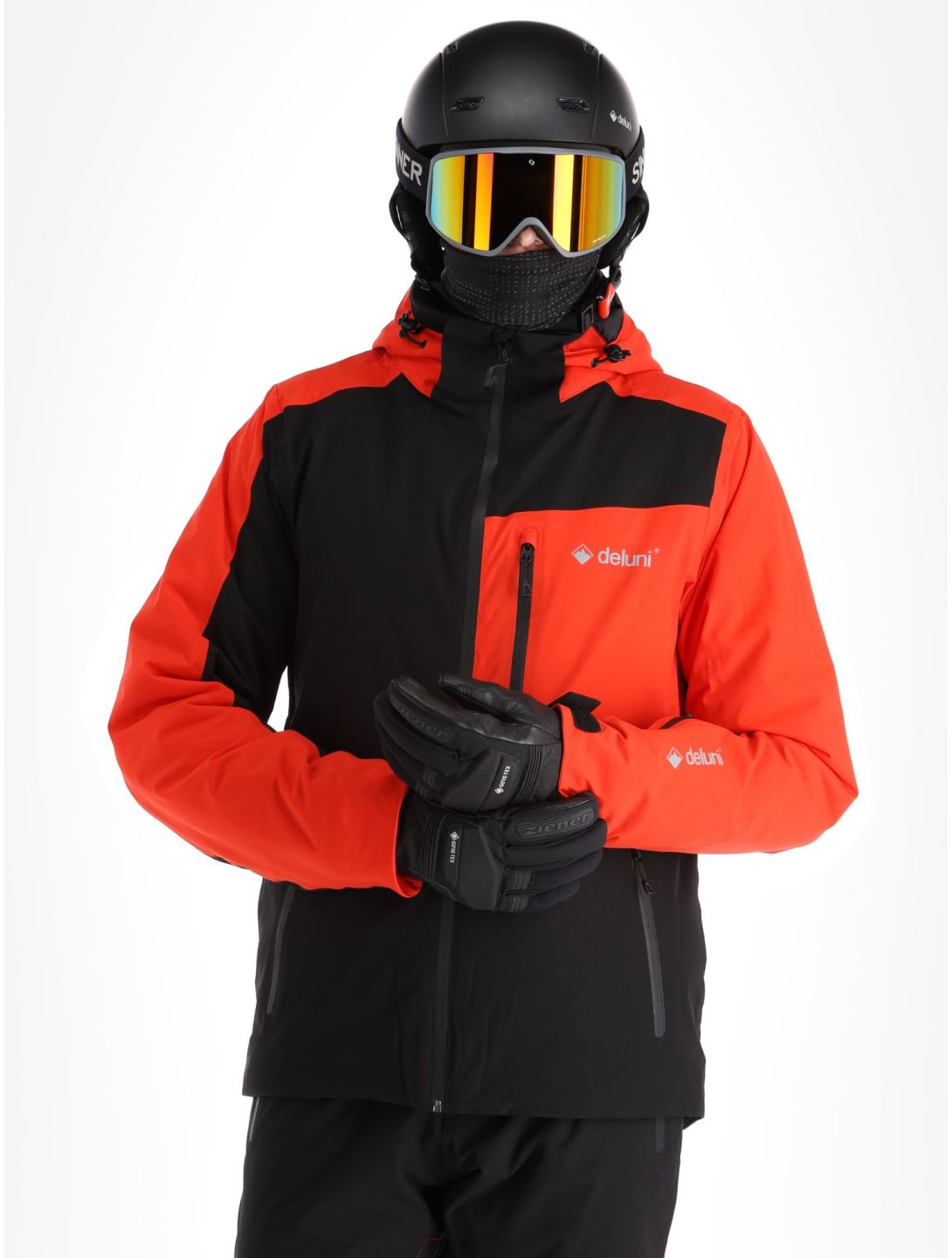 Deluni, Icerocker Plus Skijacke Herren Black / Red rot, schwarz 