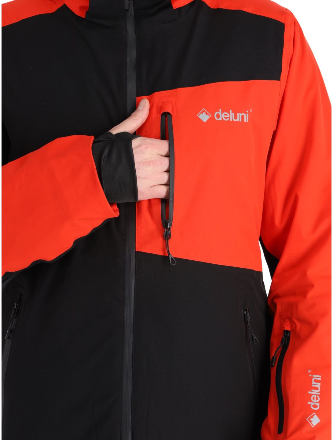 Deluni, Icerocker Plus Skijacke Herren Black / Red rot, schwarz 