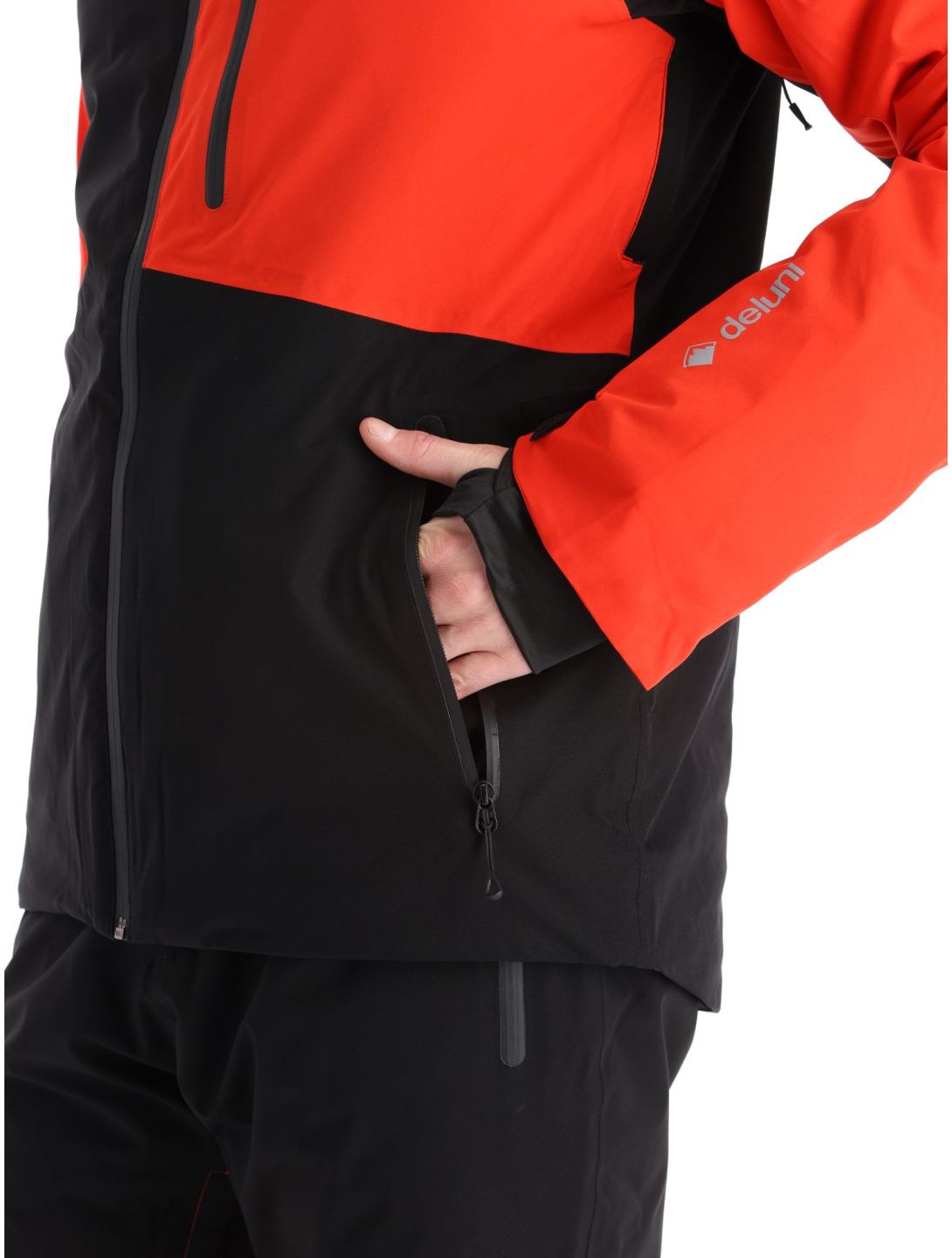 Deluni, Icerocker Plus Skijacke Herren Black / Red rot, schwarz 