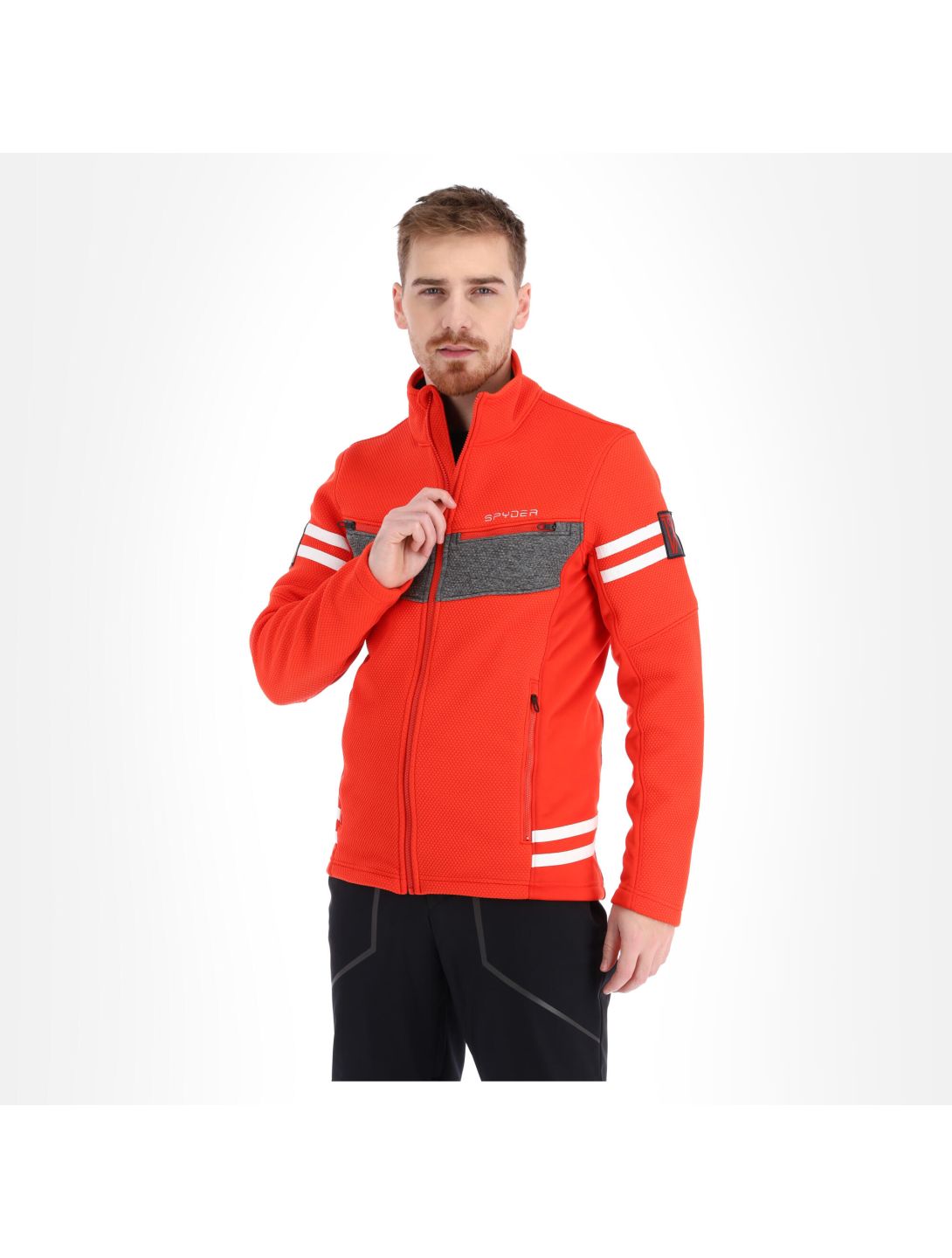 Spyder, Wengen Encore Full Zip Jacke Herren volcano rot