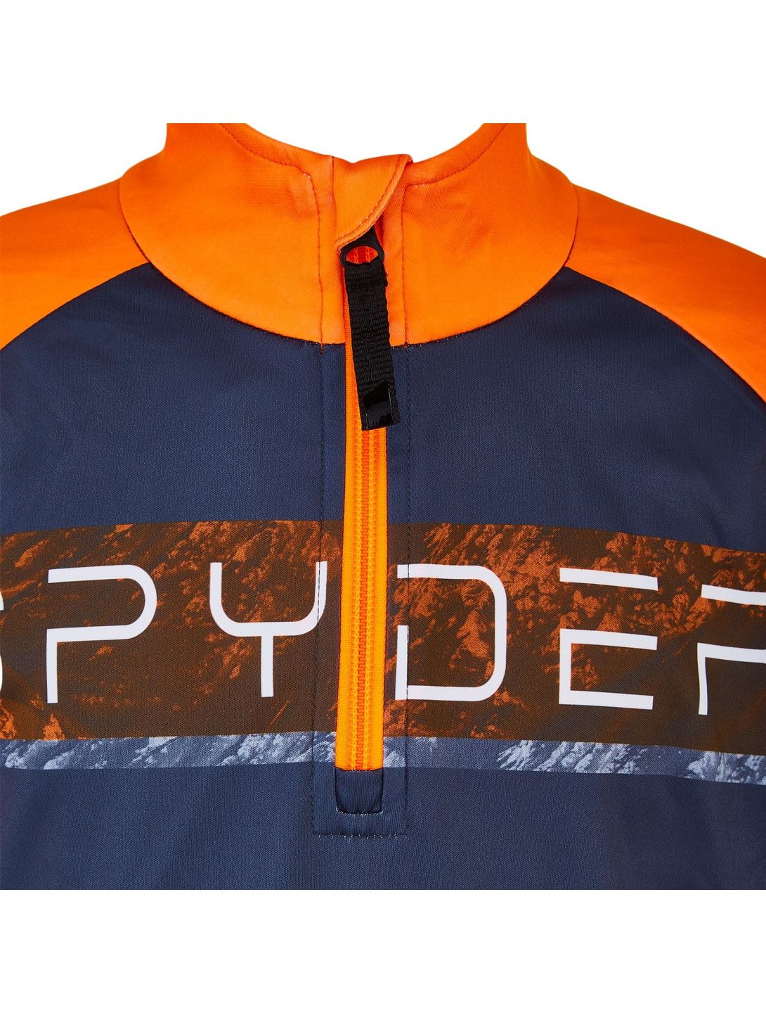 Spyder, Peak Pullover Kinder abyss grau/orange