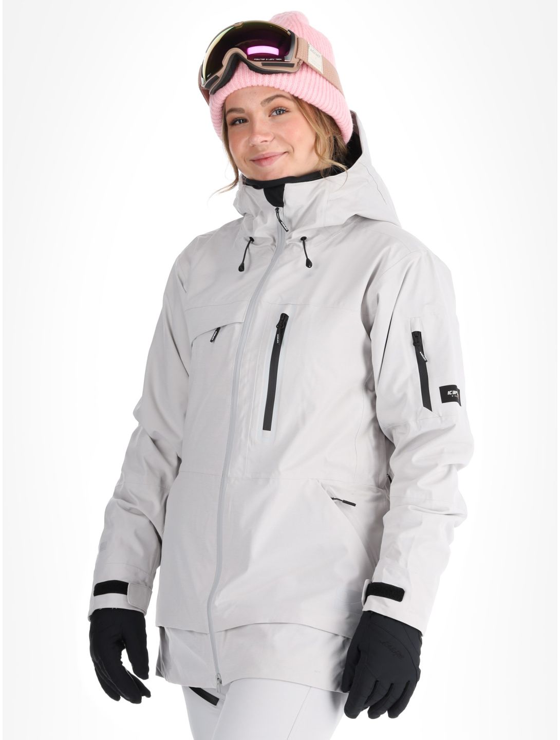 Icepeak, Curran Skijacke Damen Light Grey grau 