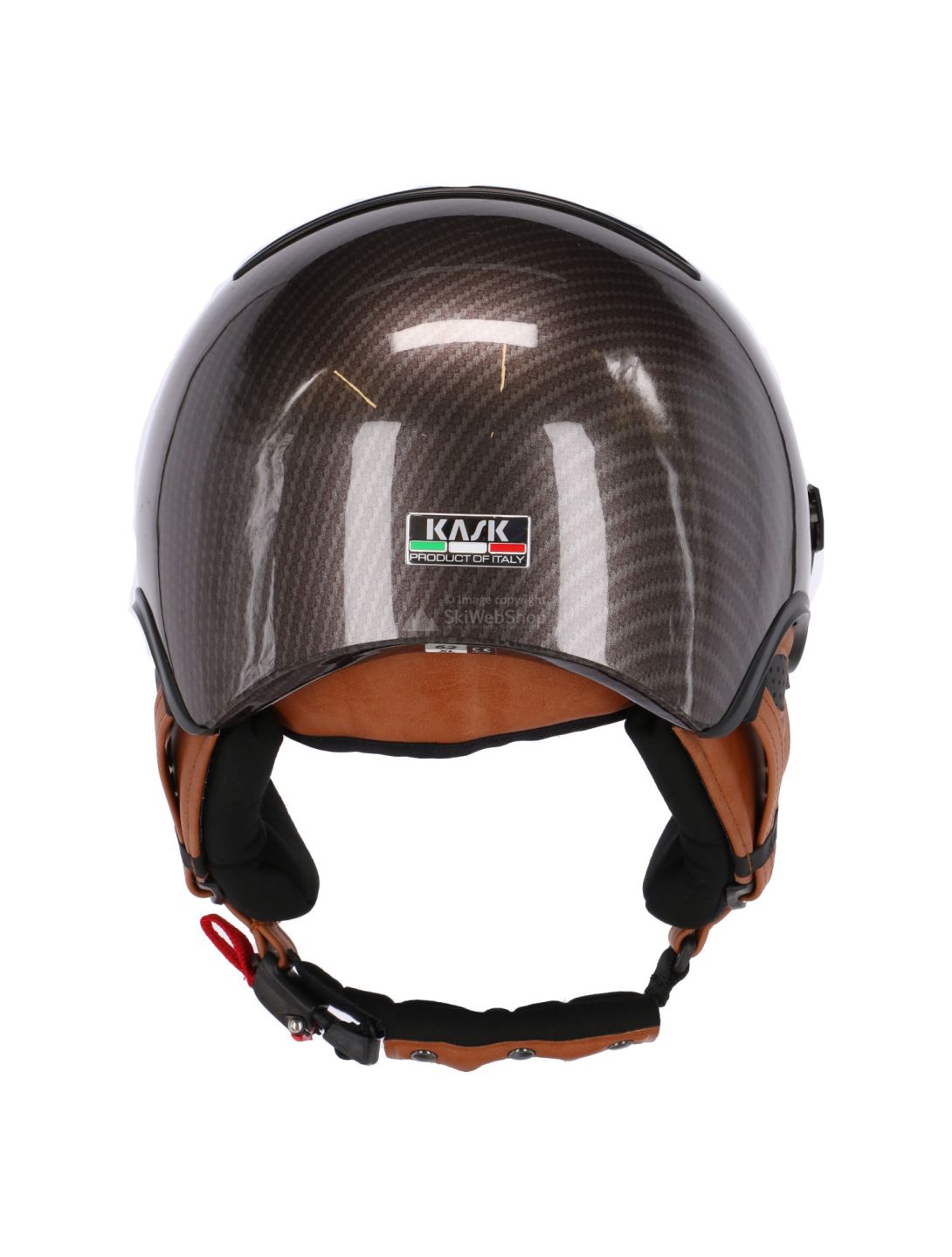 Kask, Elite Pro Skihelm, carbon braun-gold mirror visier