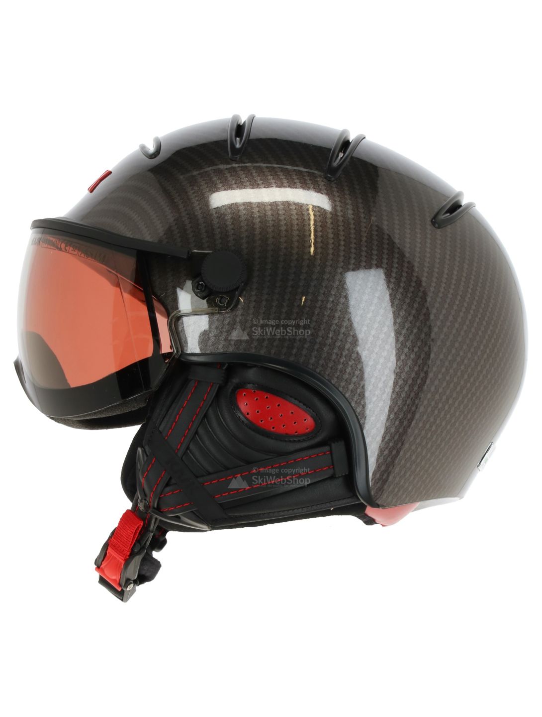 Kask, Elite pro, Skihelm mit Visier, carbon schwarz