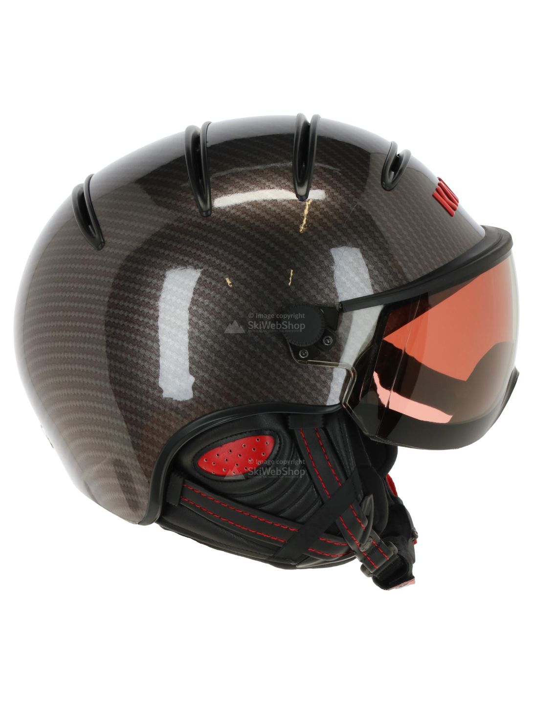 Kask, Elite pro, Skihelm mit Visier, carbon schwarz