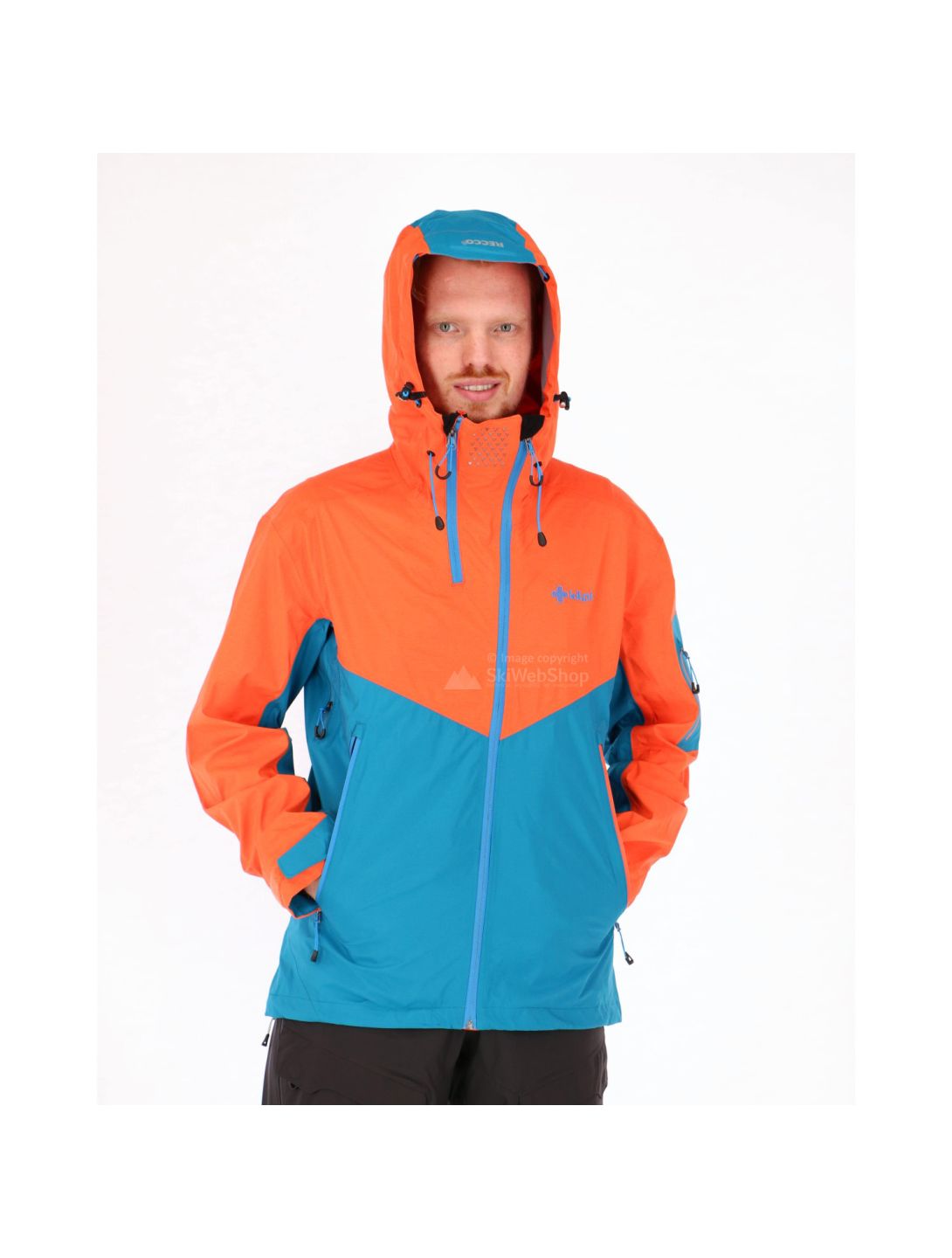 Kilpi, Metrix Hardshell Skijacke, Herren, blau-orange