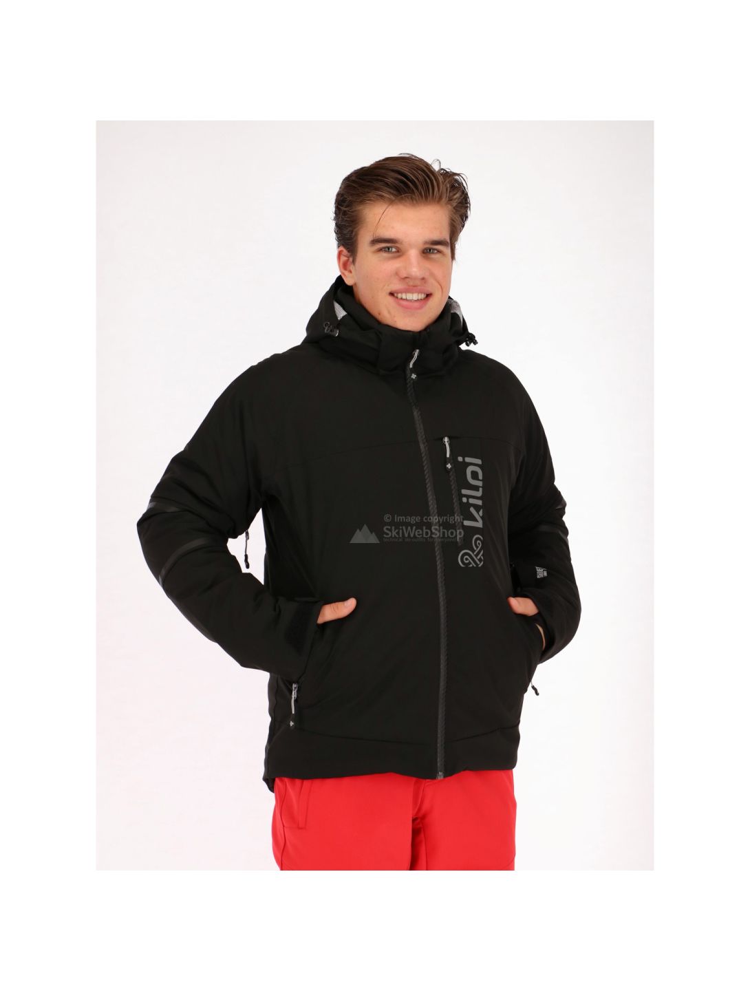 Kilpi, Uran Stretch Skijacke, Herren, schwarz