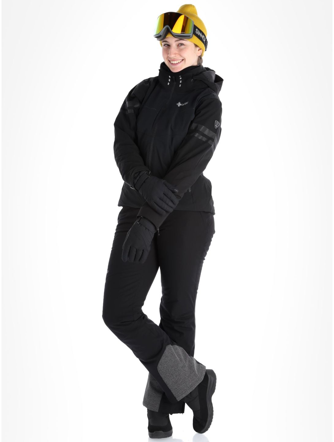 Kilpi, Lorien-W Skijacke Damen Black schwarz, weiß 